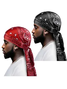 2pcs/set Fake Silk Pirate Hat Bandana Scarf Head Wrap, Insect Print Design, Soft & Stylish Accessory for Daily Wear, All Seasons