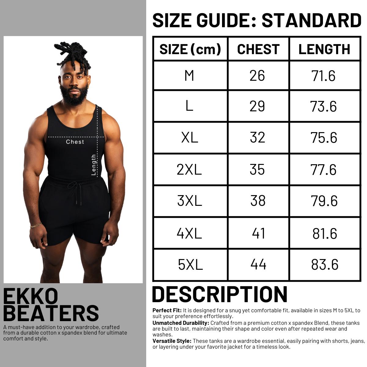 EKKO Beaters Tank Top - True To Size | 370+ GSM | Cotton and Spandex