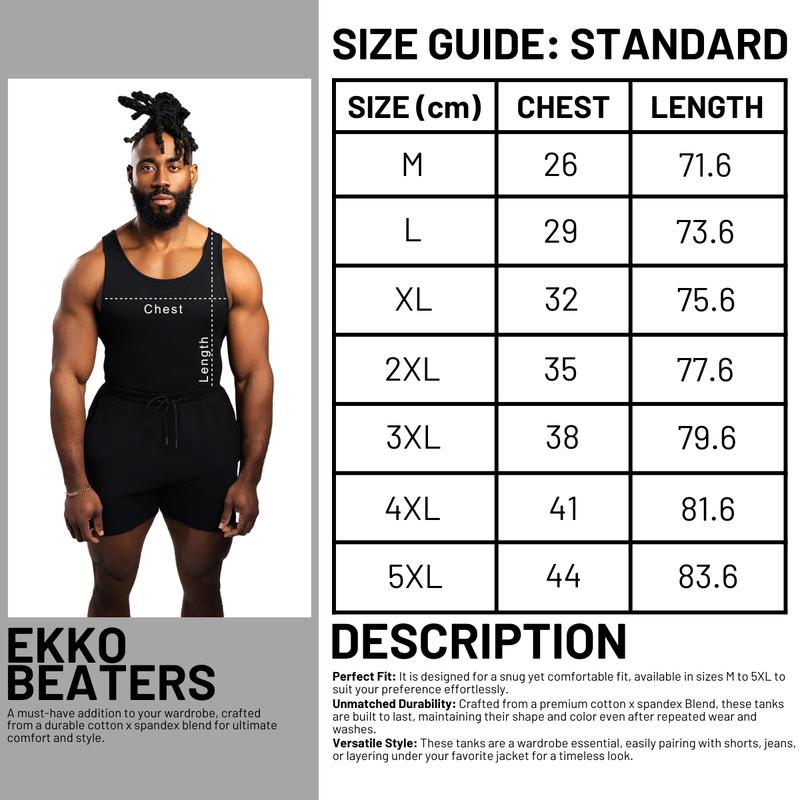 EKKO Beaters Tank Top - True To Size | 370+ GSM | Cotton and Spandex