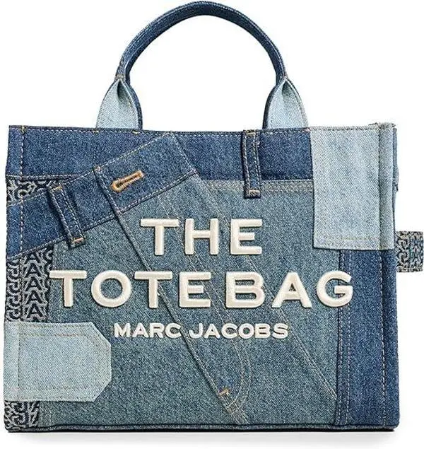 Marc Jacobs The Deconstructed Denim Medium Tote Bag - Indigo Multi 2S5HTT031H03-404