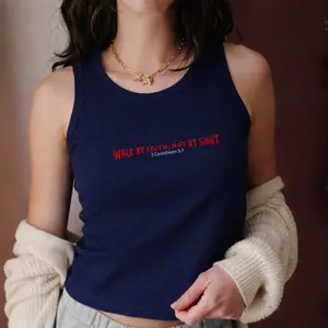 Christian Tank Top – Faith Quote Shirt for Women – Choose from 12 Bible Quotes Minimalist Aesthetic Tee