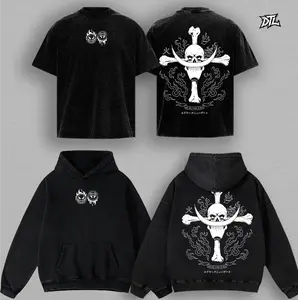 Whitebeard Pirates T-shirt - One Piece Anime Streetwear - Vintage Washed Tee - Hoodie