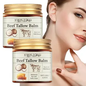 2pcs 120g butter face cream, butter cream, containing honey, coconut oil and tallow, provide moisture for the skin, moisturize and moisturize the skin, make the skin delicate and smooth, suitable for all skin types, autumn and winter skin care face cream
