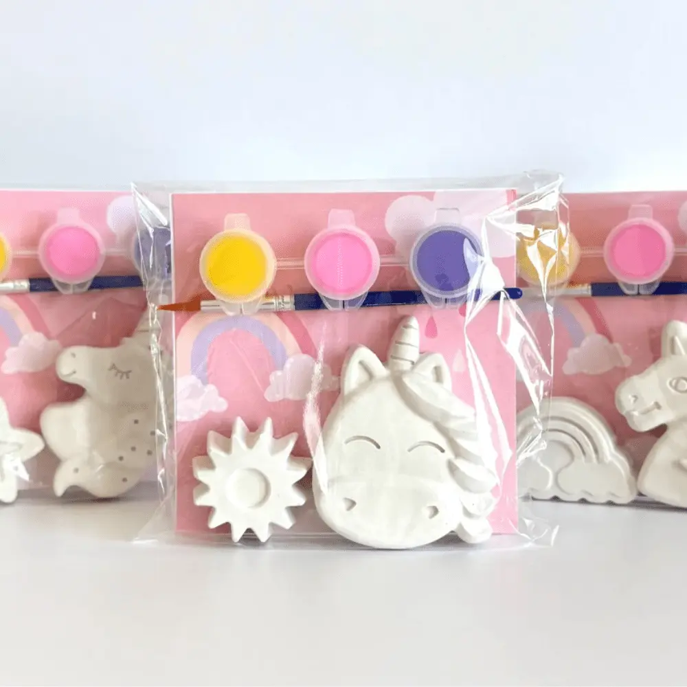 DIY Unicorn Paint Kit for Kids – Plaster Unicorn Art Set with Paints & Brush