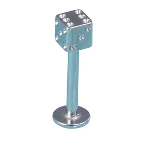 16 Gauge 3 mm Dice Labret for Male and Female Daily Wear