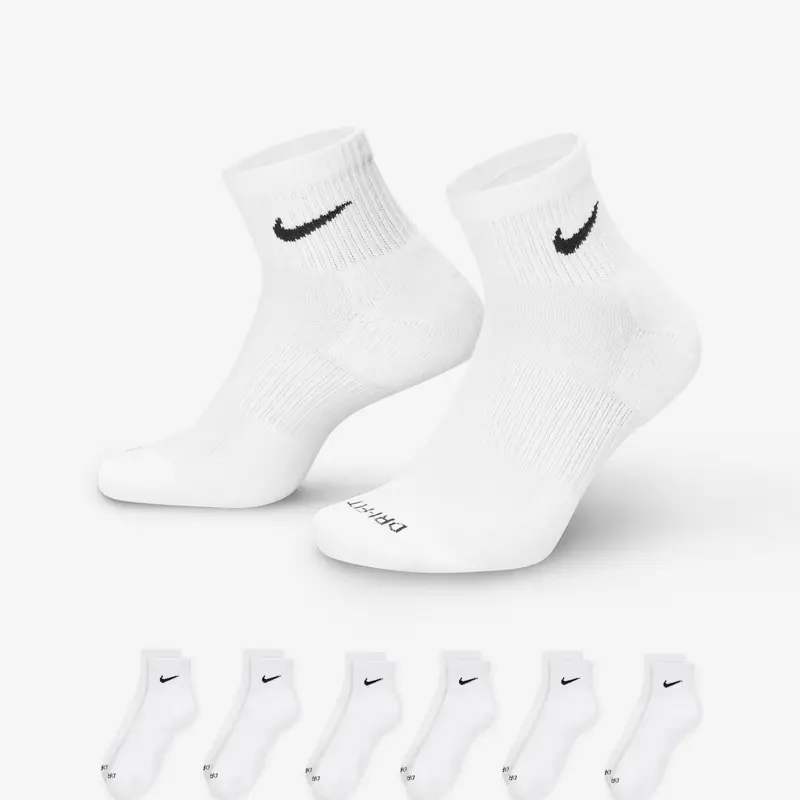Nike Dri-Fit Everyday Plus Cushioned Training Ankle Socks (6 Pairs)