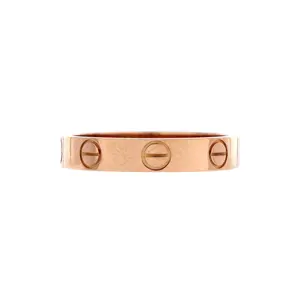 Pre-owned Cartier Love Wedding Band Ring 18K Rose Gold by Rebag