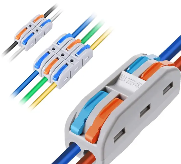 10PCS Quick Lever Wire Connectors,Universal Terminal Block Plug-in Wiring Cable Connectors,Wire Connectors for Home,Office,Factory