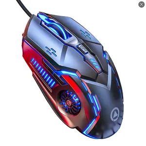 7 Color LED Wired Gaming Mouse - 6 Buttons, 4 Adjustable DPI up to 3200, Compatible with Computer, Laptop, Tablets for Gaming and Office Work Mother's Day Gift