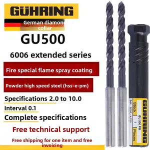 German GUHRING 6006 HSS-E Twist Drill Bit For Stainless Steel Titanium Alloy 2.0-5.9 Interval 0.1