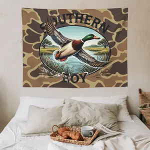 Camouflage Shot Caller Duck Hunting Tapestry Poster For Decorate Clubs Concerts Bars University Dormitories Living Rooms Bedrooms