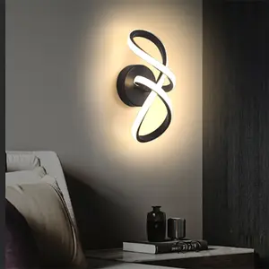 Nordic Wall Lamp Bedside Light Home Decor Decorative Wall Light LED Aluminum Wall Sconce Three Color Lights / 4.7 Inch Luxury House Decoration