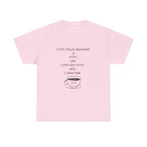 Coffee Humor Unisex Heavy Cotton Tee, Funny Coffee Shirt, Gift for Coffee Lovers, Casual Wear, Quirky Tee, Coffee Enthusiast Tee