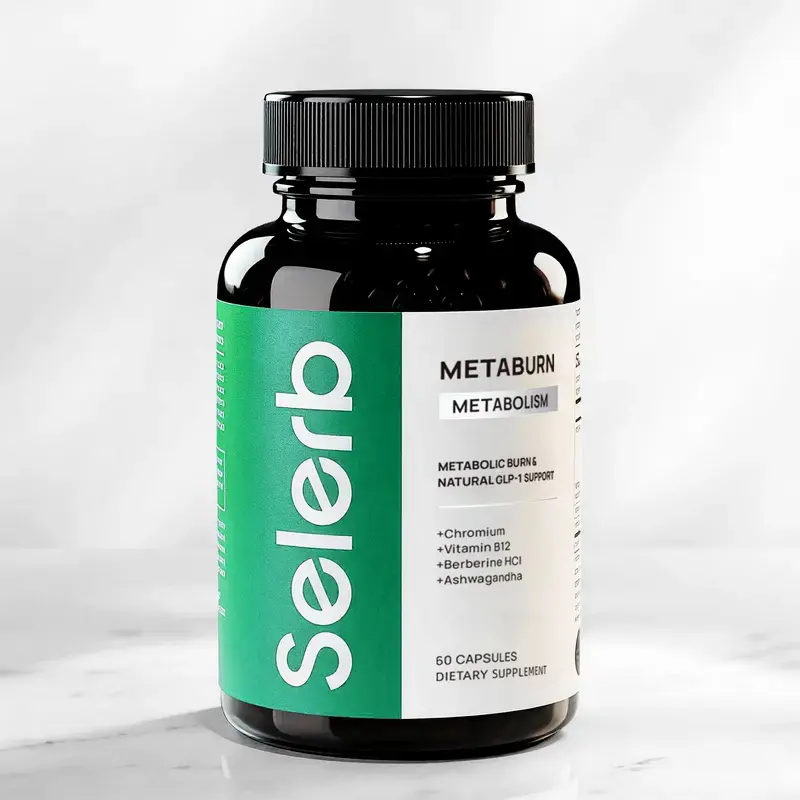 Limited-time special offer: Selerb Daily Herbal Compound Supplement - containing chromium, vitamin B12 and berberine hydrochloride - 60 capsules, high-concentration formula, helps achieve comprehensive health and wellness
