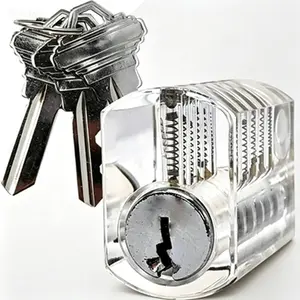 Transparent Practice Lock – Educational Tool for Locksport Training + Reusable Hands-On Learning Device + Beginner-Friendly Skill Builder + Clear Puzzle Aid for Hobbyists