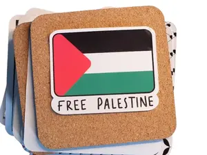 Palestine Laptop Sticker, % Proceeds Donated, Glossy UV-Resistant Solidarity Decal Decor Decorative