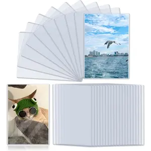 4" x 6" Photo Postcard Protectors, Rigid Hard Print Protectors, Clear Waterproof Protectors, Paper Sleeves Photo Plastic Sleeves Document Holder, Memories and Collectibles Storage (40 Pack)