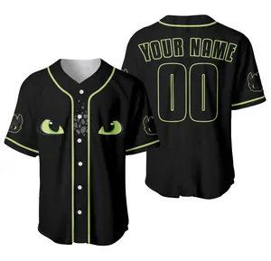 Personalized Toothless Personalized Baseball Jersey, Baseball Jersey Shirt, Outdoor Sports, Sport Shirt, Dynamic And Comfortable