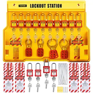 VEVOR 58 PCS Lockout Tagout Kits, Electrical Safety Loto Kit Includes Padlocks, Lockout Station, Hasp, Tags Zip Ties, Lockout Tagout Safety Tools for Industrial, Electric Power, Machinery