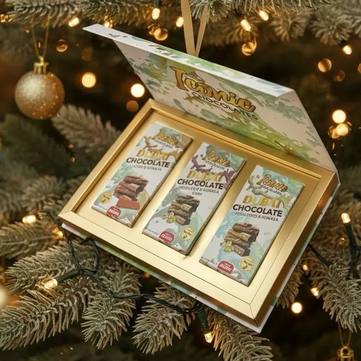 #Giftbox Iconic Chocolates Dubai Signature Gift Box 3 Flavors 200g Perfect for Gifting and Celebrations