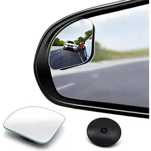2pcs Fan Shaped Blind Spot Mirror, 360 Degree Adjustabe HD Glass Blind Spot Mirrors, Frameless Convex Rear View Mirror, for any Car, Van, Suv and Trucks.