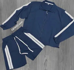 Baruda - Windbreaker zip Jacket Short Set - Navy - 2026
