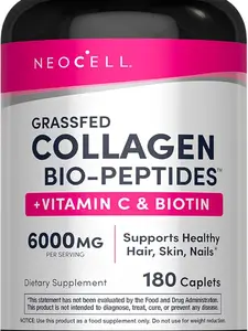 NeoCell Collagen Peptides Pills | 180 Tablets | with Vitamin C and Biotin | Grass Fed Bovine | Hair, Skin, & Nails | for Women and Men