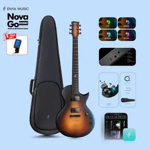 【Enya Nova Go Sonic Smart Electric Guitar】Carbon Fiber Guitarra with 10W Wireless Speaker, Onboard Presets, All in One Portable Rig for Street Performers & Home Studios, #Summervibes