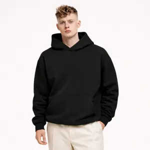 NOBLEAN HERITAGE 440 GSM Hoodie 13 oz Heavyweight Oversized Premium Black Pullover Hoodie for Men & Women Luxury Streetwear Essential
