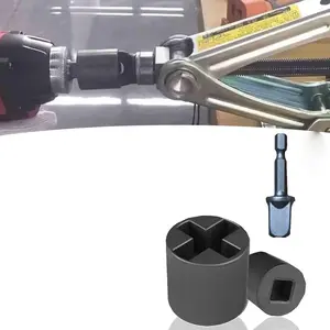 Universal Jack Socket Adapter for Hand Drill, Heavy-Duty Socket Converter for Scissor Car Jack with a 1/2 in Socket Adapter Bit, Rust-Resistant Steel,Save Effort Easy Tire Change Tool