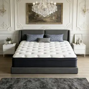 Premium 5-Layer Hybrid Mattress 10/12/14 Inch | Twin/Full/Queen/King | Double Coil Spring | Motion Isolation Cooling Bed Mattress for Pressure Relief & Spine Support Independent Memory