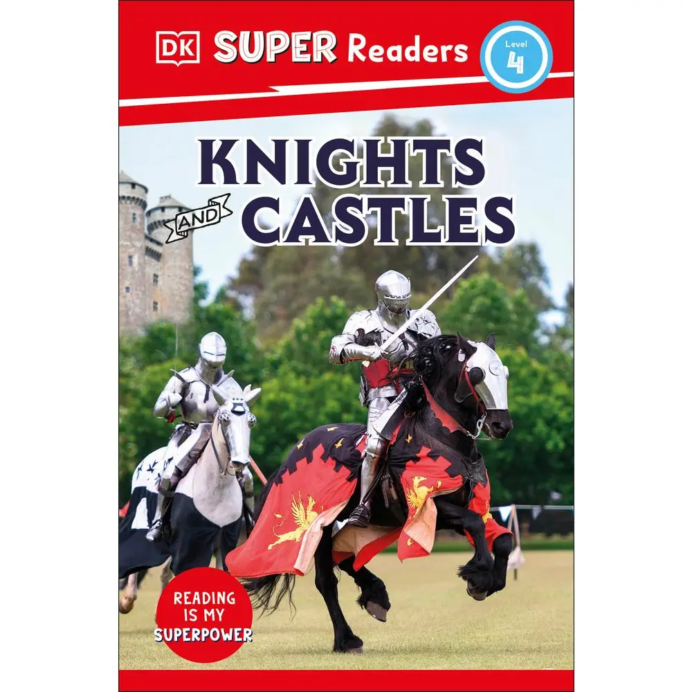 Used DK Super Readers Level 4 Knights and Castles Hardcover Book, Medieval Times Themed, Ages 9-11, Lexile Aligned, Boosts Reading Skills, Includes Comprehension Quizzes, Printed Text