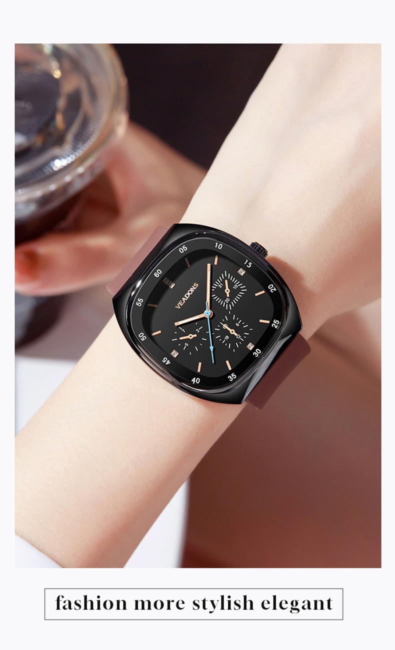 Fashion Watches Casual Stylish  Open Dial Watch  Silicone Strap, Waterproof & Luminous, Perfect for All Occasions Also ideal as a Mother's Day gift for your wife and mom.
