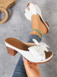Butterfly Knot Slippers, Thick Sole Soft Cloud-Like Comfort, Perfect with Ripped Jeans, Casual Lazy Chic Style, Footwear, Women