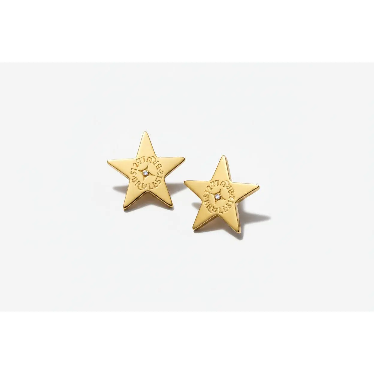 512 BRULL Gold Star Stud  Earings