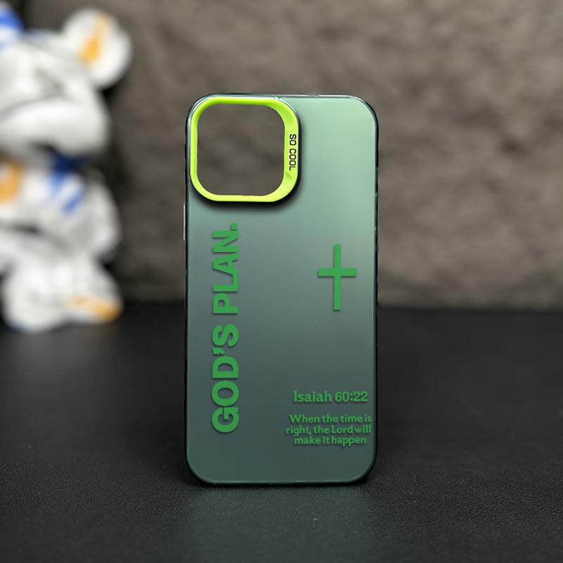 Unique GOD'S PLAN Patterns Phone Case Combining A Bold Faith Design And Premium Clear Finish Merging Religious Spirit With Timeless Fashion Sense For iPhone 17.16.15.14.13.12.11.X.XS.XSMAX.XR.8.7