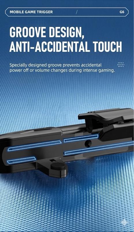 Mobile Gaming Triggers, 4-Finger Integrated Controller with Mechanical Tactile Clicking, Auto High-Sensitivity Capacitive Mapping Gaming Grip for iPhone & Android PUBG/Call of Duty/Valorant Mobile Gaming Triggers, 4-Finger Integrated Controller with Mechanical Tactile Clicking, Auto High-Sensitivity Capacitive Mapping Gaming Grip for iPhone & Android PUBG/Call of Duty/Valorant