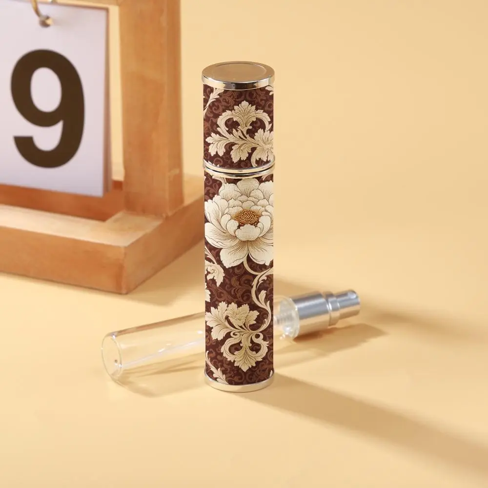 10ml Mini Perfume Bottle Refillable Essential Oil Alcohol Spray Rotating Bottle PU Leather Spray Atomizer Bottle