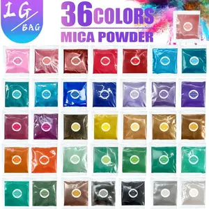 Vibrant Rainbow Mica Powder for Epoxy Resin, 24/36 Colors, Perfect for Jewelry & Craft Projects, Durable & Festive Holiday Gift Idea, Art Craft Supplies