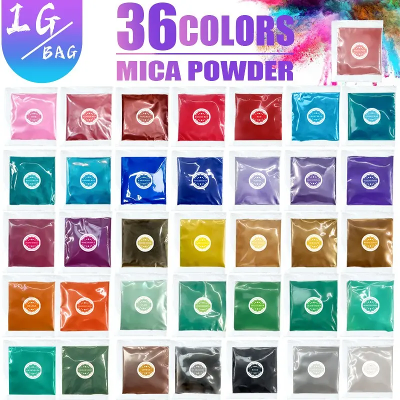 Vibrant Rainbow Mica Powder for Epoxy Resin, 24/36 Colors, Perfect for Jewelry & Craft Projects, Durable & Festive Holiday Gift Idea, Art Craft Supplies, Crafting Supplies