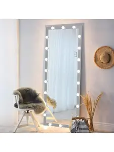 Hollywood Full Length Mirror with Lights Full Body Vanity Mirror with 3 Color Modes Lighted Standing Floor Mirror for Dressing Room Bedroom Wall Mounted Touch Control