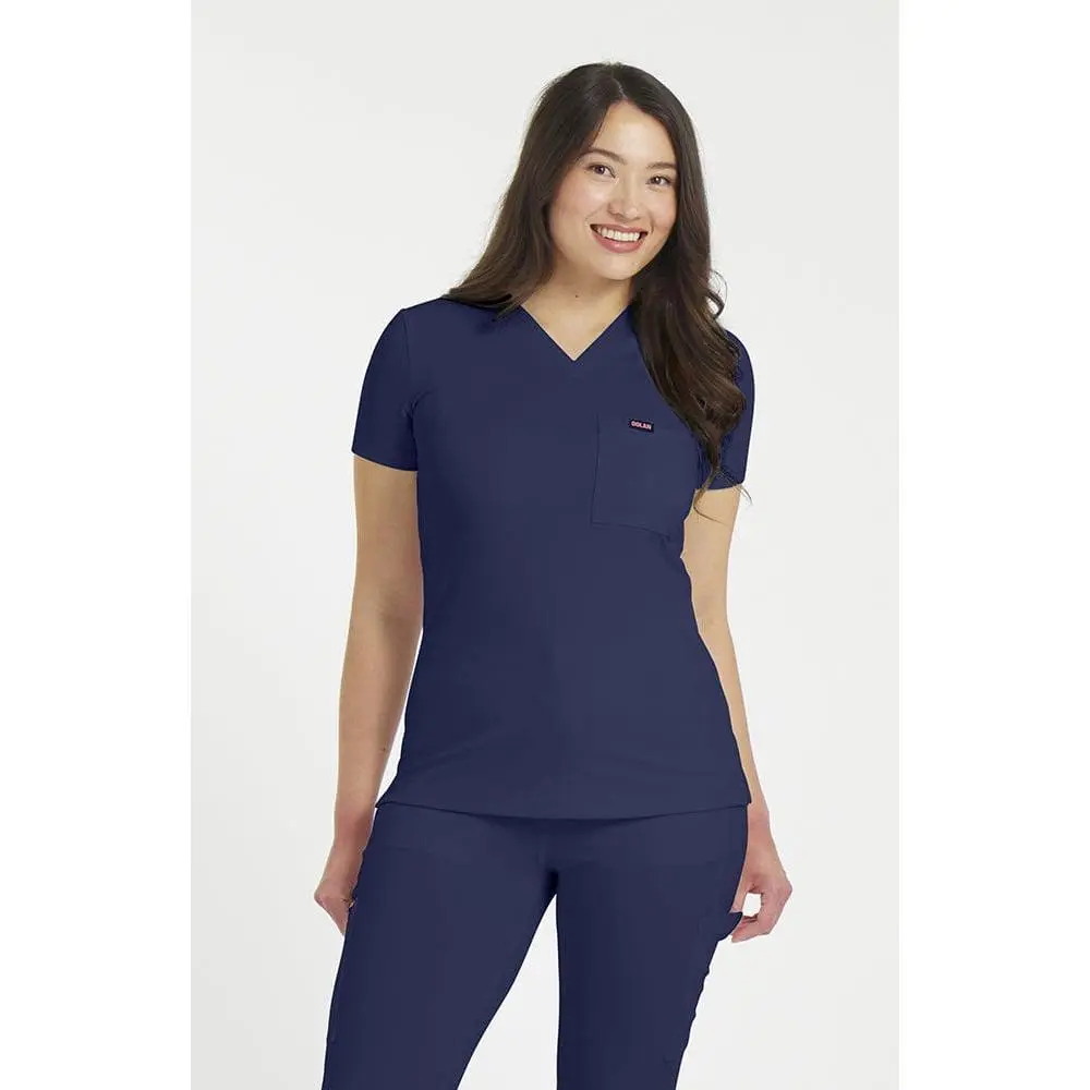 Halo V Neck 2-Pocket FLEX Stretch Scrub Top