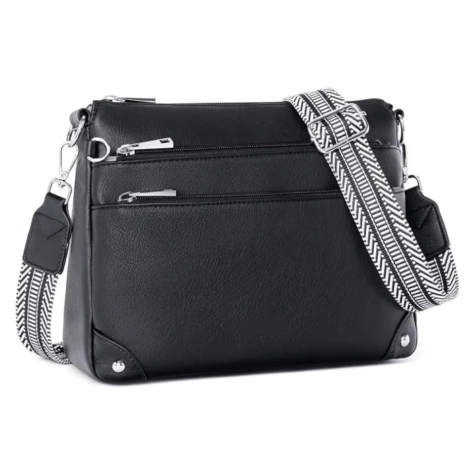 Crossbody Bag For Women, RFID Vegan Leather Medium Purse