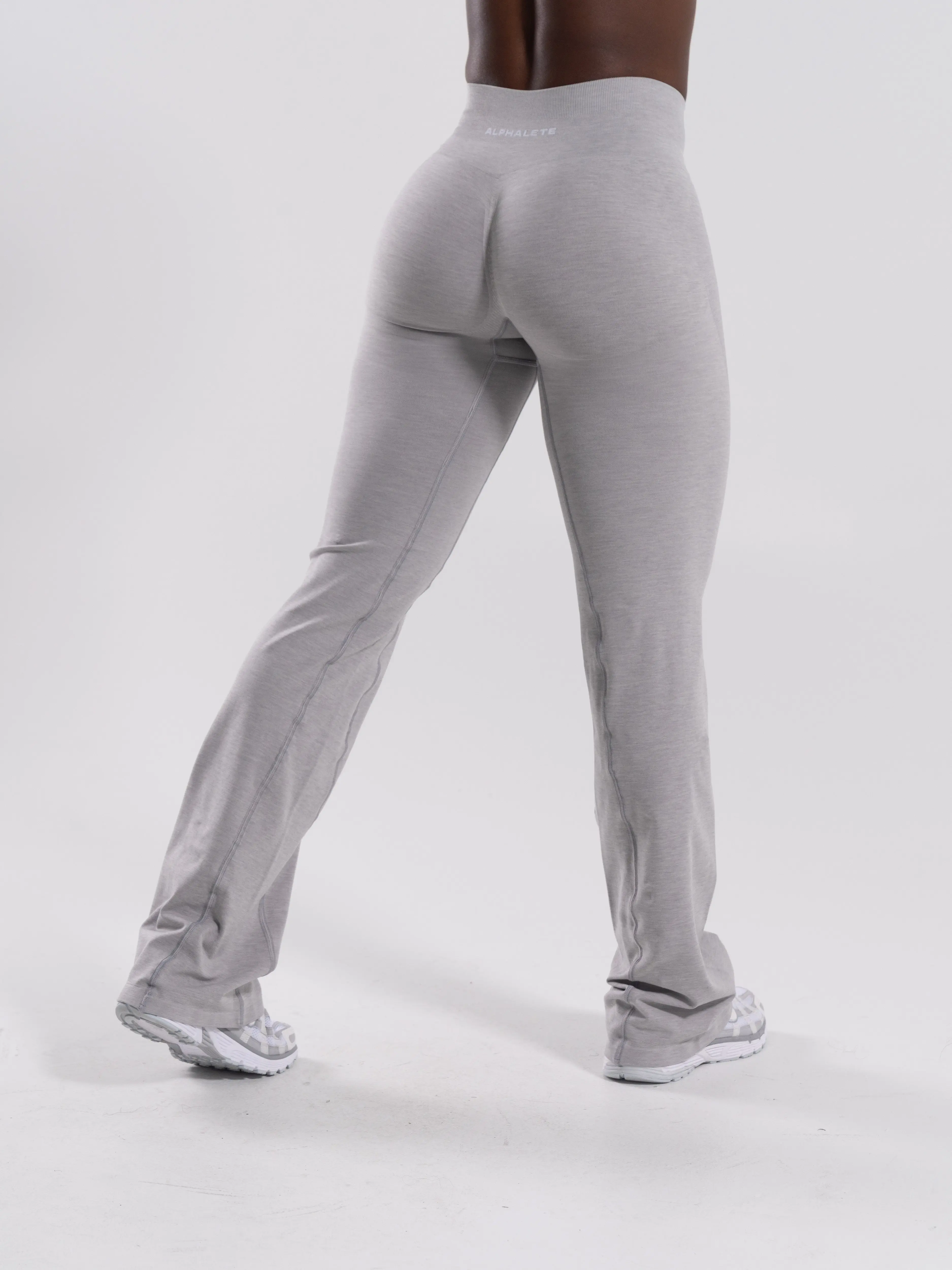 Pump Mid Rise Flared Pant - LT Heather