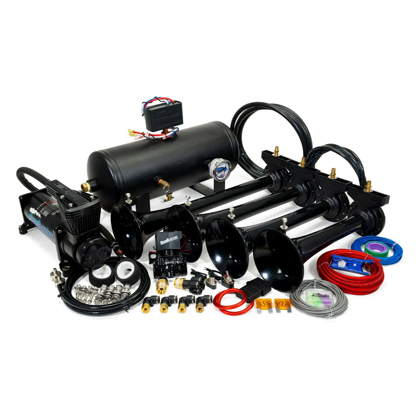 Conductor's Special 244 Nightmare Edition Train Horn Kit | 2-Gallon 150 PSI | 12-Volt | Perfect for Cars, Trucks, SUVs, & More Conductor's Special 244 Nightmare Edition Train Horn Kit | 2-Gallon 150 PSI | 12-Volt | Perfect for Cars, Trucks, SUVs, & More