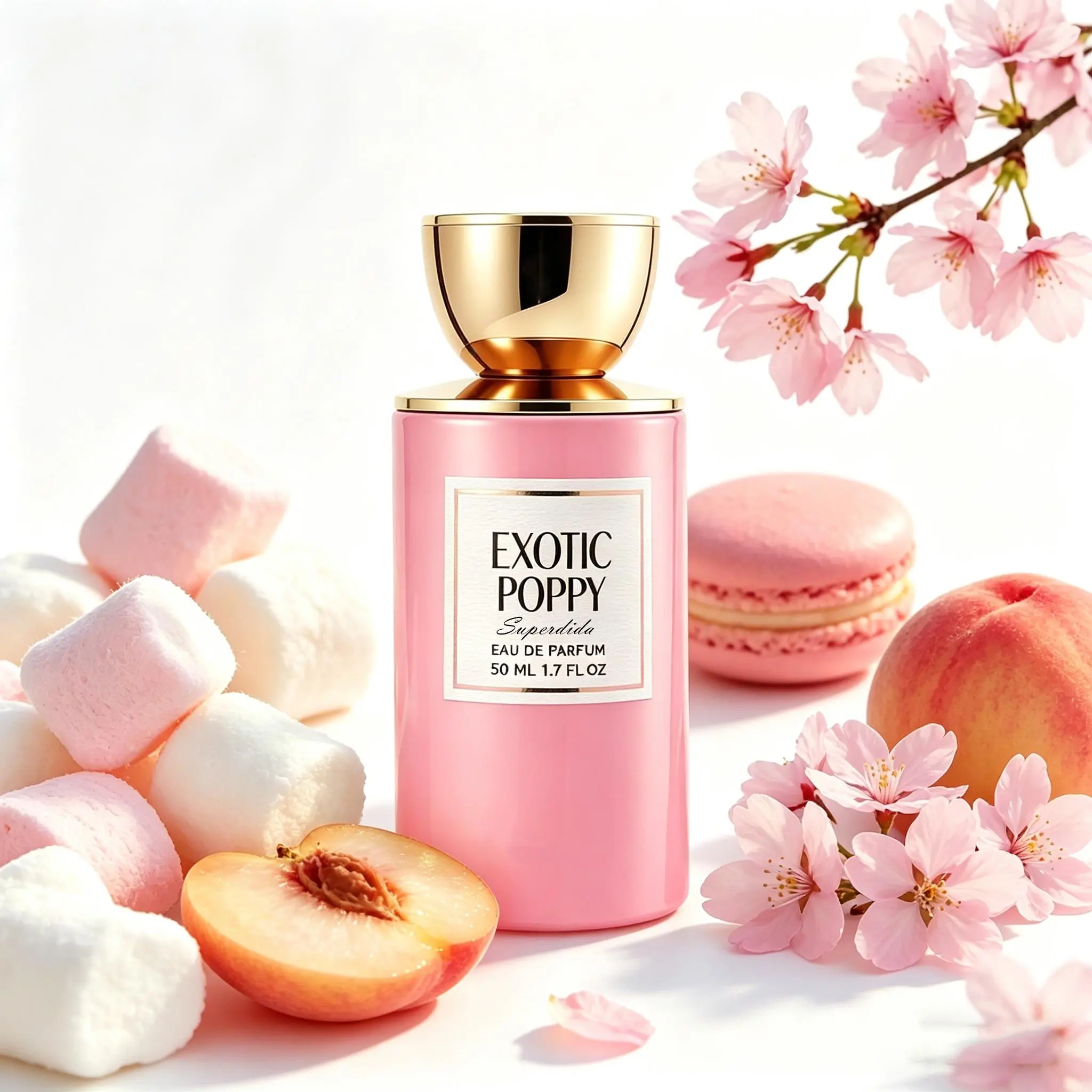 Eau de Parfum for Women, Long-Lasting Sweet Floral Perfume with Notes of Marshmallow, Pink Rose, and Vanilla, 50ml Fragrance, Perfumes, Long Lasting Perfumes