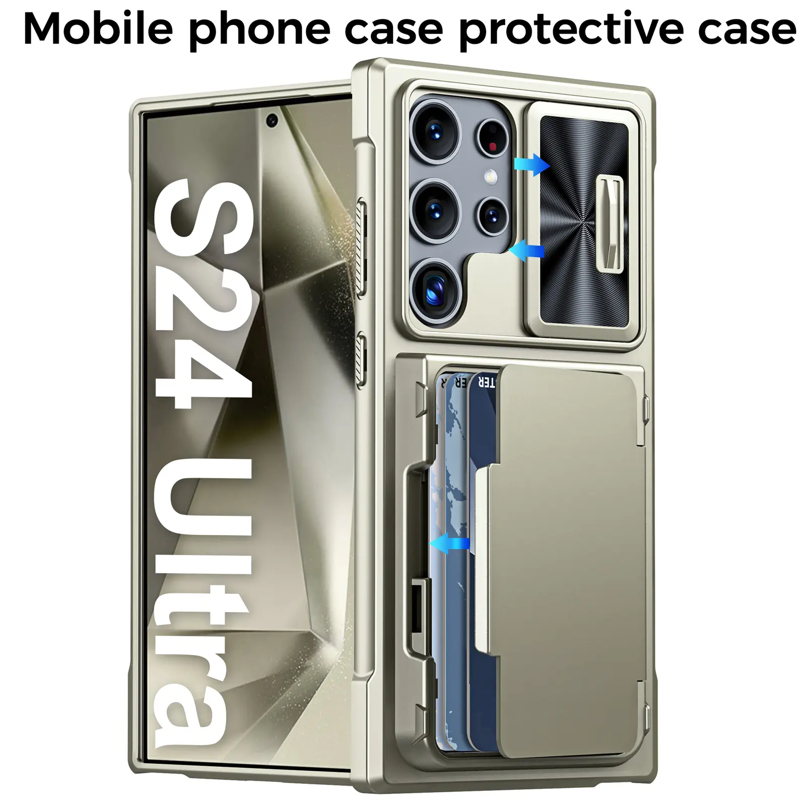 Oupeigar Shockproof Plastic Casing - Smartphone Cover with Sliding Lens Window, Stylish Simple Customized Cellphone Accessories for New S24Ultra/S25Ultra/S26Ultra Handheld Devices,summerwins summerwins