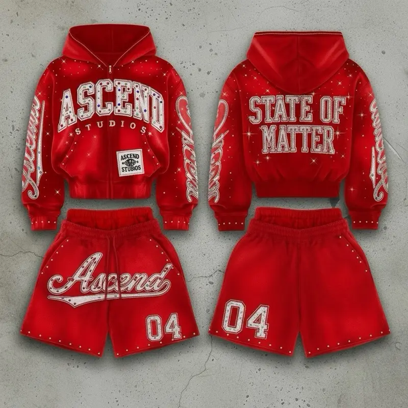 Ascend Studios Summer 2-Piece Outfit Sets, Versatile Casual Wear for Men and Woman