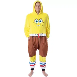 Intimo Nickelodeon Mens' SpongeBob SquarePants Costume Pajama Union Suit (L/XL) Multicolored