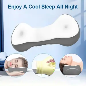 1pc Memory Foam Slow Rebound Contoured Neck Pillow - Breathable Pad, Side/Back Sleeping Support, Home & Travel Bedding Cervical Pillow